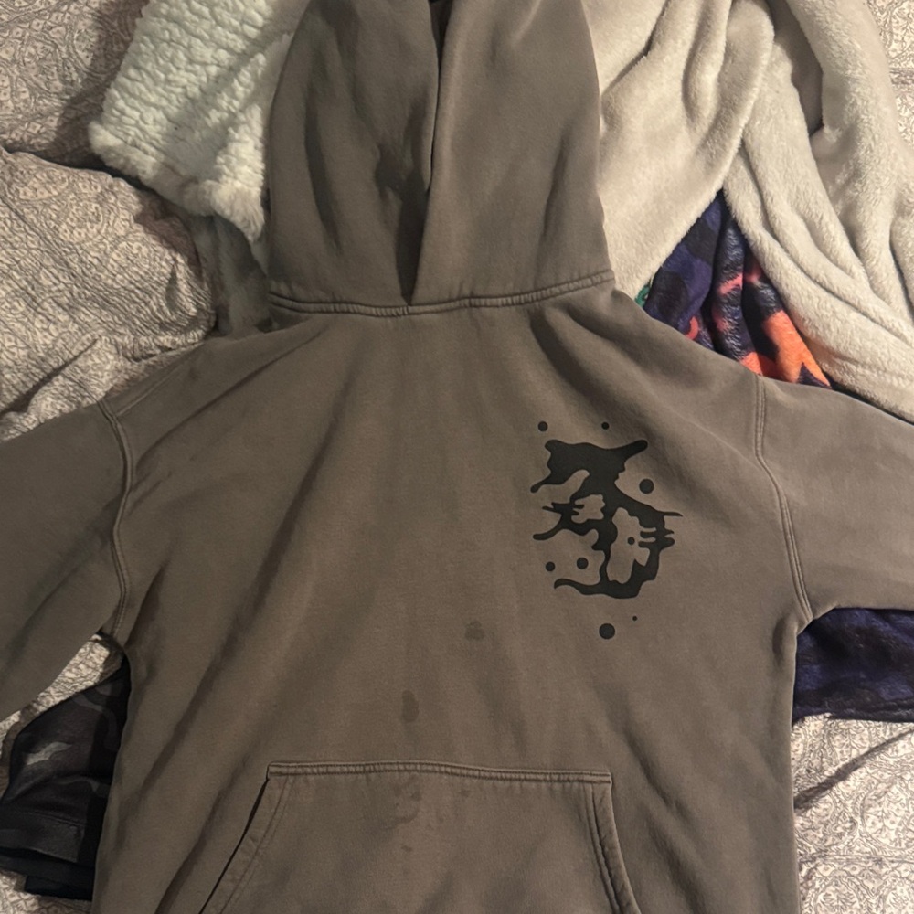 Women's Gray Hoodie with Black Graphic